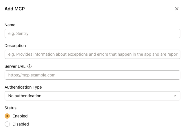 Extend agent capabilities by connecting to external APIs, databases, and MCP servers. Give agents access to real-time data and actions across your tech stack.