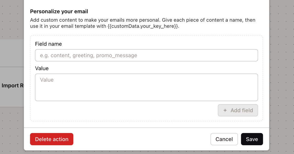 Custom email content in Flows